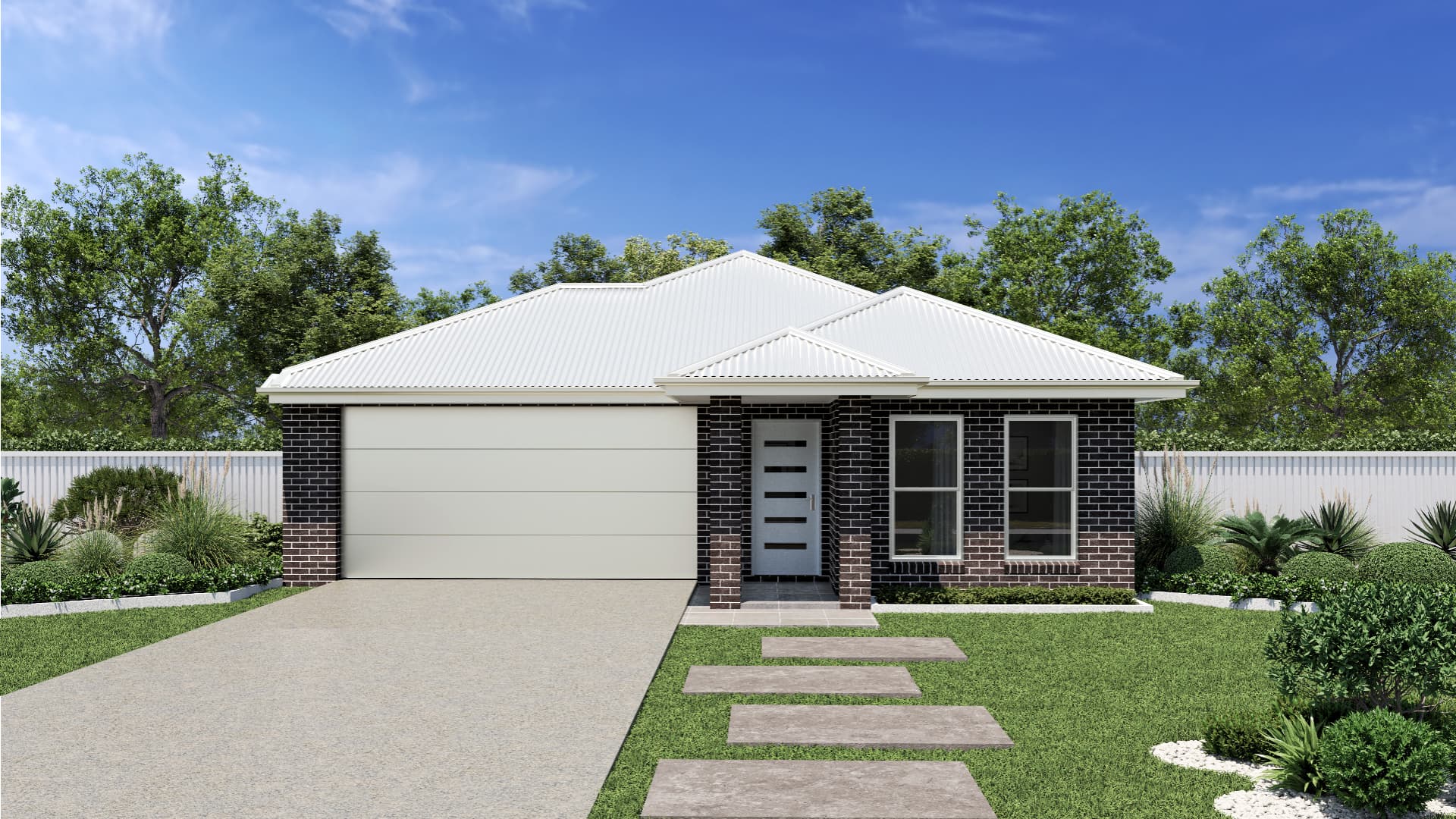 Front elevation of The Riverpark 245 in charcoal brick
